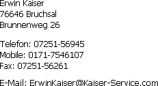 Kontakt Kaiser-Service